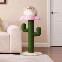 Produktbild von Merax Kratzbaum für Katzen im Kaktus-Design mit Sisalstämmen und Liegefläche, 90 cm, Grün