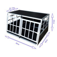 Produktbild von Merschbrock Trade GmbH Hundetransportbox aus Metall Größe L Schwarz