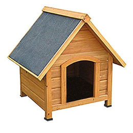 Merschbrock Trade Hundehütte aus Massivholz mit Spitzdach in Braun – Bild 1 von 3