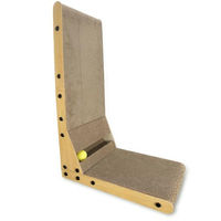 Produktbild von Mersjo 2-in-1 Katzen-Kratzboard Eck-Kratzmöbel mit Balltunnel in Holzoptik 60 cm