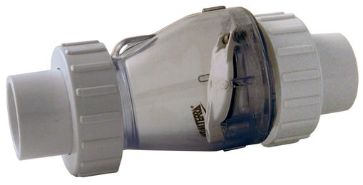 Messner PVC-Rückschlagventil mit Kupplung Ø 63 mm K-K ohne Feder – Bild 1 von 1