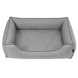 Mestizo Mallorca Hundebett aus Standard TwinFoam mit abnehmbarem Bezug Hellgrau Schwarz 65x50cm – Bild 1 von 6