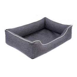 Mestizo Mallorca Orthopädisches Hundebett mit Memory Foam Dunkelgrau Weiß 65x50cm Oeko-Tex Zertifiziert – Bild 1 von 4