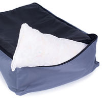 Produktbild von Mestizo Valencia Orthopädisches Hundebett aus wasserdichtem Cordura Polyester 65x50cm Beige Schwarz
