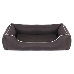Mestizo Valencia Orthopädisches Hundebett aus wasserdichtem Cordura Polyester in Braun Weiß 80x60 cm – Bild 1 von 3