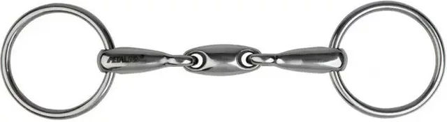 Produktbild von Metalab 2-Ring Gebiss aus Edelstahl in Silber für Pferde