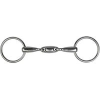 Produktbild von Metalab 2-Ring Gebiss aus Edelstahl in Silber für Pferde