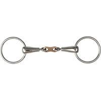 Produktbild von Metalab 2-Ring-Gebiss mit Gummi für Pferde von Francois Gautier Pinchless in Silber