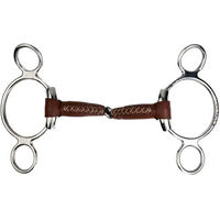 Produktbild von Metalab 3-Ring Gebiss Pinchless aus Edelstahl in Silber und Braun