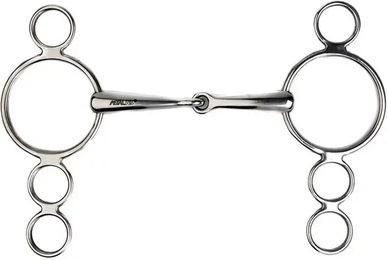 Metalab 4-Ring Gebiss aus Edelstahl in Silber für Pferde – Bild 1 von 1