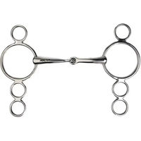 Produktbild von Metalab 4-Ring Gebiss aus Edelstahl in Silber für Pferde