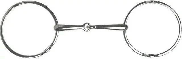 Metalab Aufstellgebiss für Pferde mit großen Ringen aus Edelstahl – Bild 1 von 1