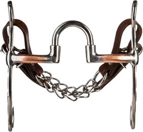 Produktbild von Metalab BF Mors Western Snaffle Gebiss für Pferde mit Kupferbeschichtung und gravierten Armen