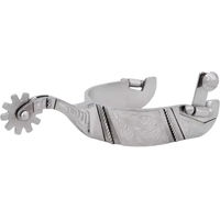 Produktbild von Metalab FG Reining Show Pferde-Sporen aus Metall graviert in Silber/Grau