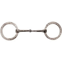 Produktbild von Metalab Flaches Ringgebiss für Pferde aus Metall in Silber und Braun