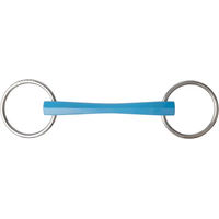 Produktbild von Metalab Gebiss 2 Ringe für Pferd aus Metall in Silber und Blau Größe M