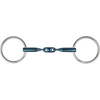 Produktbild von Metalab Gebiss Eco Blue mit 2 Ringen doppelt gebrochen aus Edelstahl für Pferde