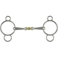 Produktbild von Metalab Gebiss für Pferde mit 3 Ringen aus Messing
