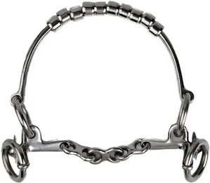 Metalab Gebiss Magic System mit 2 Ringen für Pferde aus Edelstahl in Silber – Bild 1 von 2