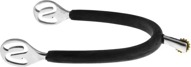 Produktbild von Metalab Gummierte Sporen für Pferde mit Riemen in Schwarz