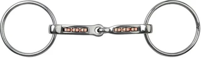 Produktbild von Metalab Magic System Gebiss für Pferde mit 2 Ringen aus Metall in Kupfer und Silber
