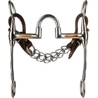 Produktbild von Metalab Mors Western-Schnüffel für Pferde mit kupferüberzogenen Riegeln und gravierten Mittelstücken