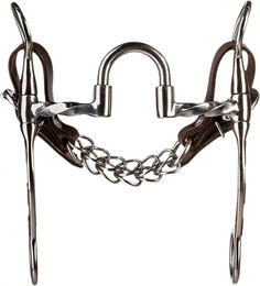 Produktbild von Metalab Mors Western-Snaffle Gebiss für Pferde aus Edelstahl mit gedrehten Stangen und gravierten Ringen