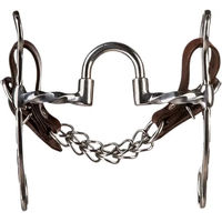 Produktbild von Metalab Mors Western-Snuffling Gebiss für Pferde mit gedrehten Stangen und hoch eingravierter Port in Silber
