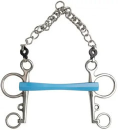 Produktbild von Metalab Pelham für Pferd gerade lange Zweige Flexi Metall Blau Größe M