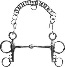 Produktbild von Metalab Pelham-Gebiss für Pferde mit kurzen Ästen aus Edelstahl in Silber