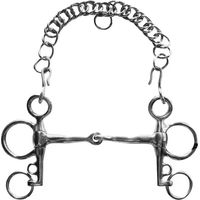 Produktbild von Metalab Pelham-Gebiss für Pferde mit kurzen Ästen aus Edelstahl in Silber