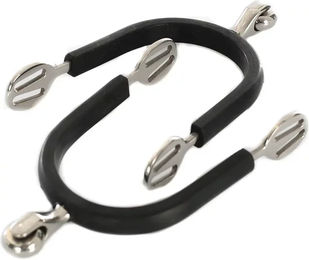 Produktbild von Metalab Pferdesporen mit drehbarem Ball aus Metall in Schwarz