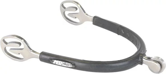 Metalab Rundschlaufe für Damen-Sporenriemen aus Edelstahl Schwarz FEI-konform – Bild 1 von 1