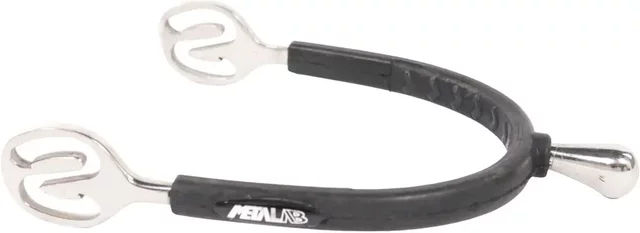 Produktbild von Metalab Sporenriemen für Pferde aus Edelstahl in Schwarz und Silber (FEI)