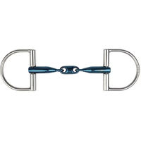 Produktbild von Metalab Verdun Gebiss für Pferde doppelt gebrochen aus Edelstahl in Blau
