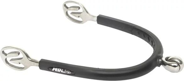 Produktbild von Metalab Vertikale Steigbügelriemen für Pferde aus Edelstahl Schwarz FEI Größe L