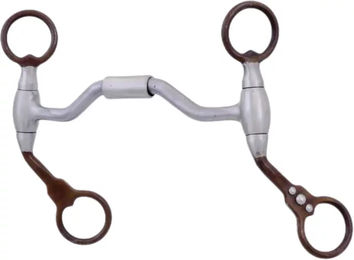 Produktbild von Metalab Western Snaffle Gebiss für Pferde aus weichem Eisen und Kupfer in Silber/Grau
