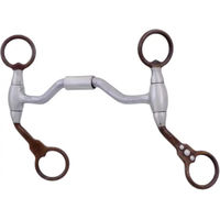 Produktbild von Metalab Western Snaffle Gebiss für Pferde aus weichem Eisen und Kupfer in Silber/Grau