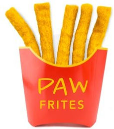 Mewow Katzenspielzeug 5 Filz-Pommes aus reiner Schurwolle in Gelb – Bild 1 von 8