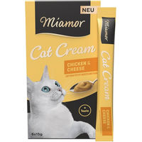 Produktbild von Miamor Cat Cream Katzen-Snack Huhn und Käse 6 x 15 g - 24 x 15 g