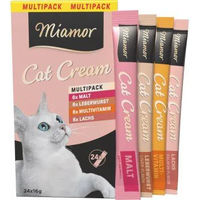 Produktbild von Miamor Cat Cream Lachs Creme für erwachsene Katzen Multipack 24x16g