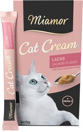 Produktbild von Miamor Cat Cream Lachs Creme für Katzen 24x15g
