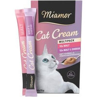 Produktbild von Miamor Cat Cream Malzpaste und Malzkäse Snack für Katzen gegen Haarballen 24 x 15 g - 24 x 15 ml