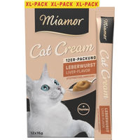 Produktbild von Miamor Cat Snack Leberwurst-Cream Creme für Katzen 12 x 16 g