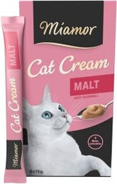 Produktbild von Miamor Cat Snack Malt Cream Katzen-Leckerli zur Unterstützung von Haarballen und Verdauung 11x15g - 11 x 15 g