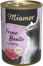 Produktbild von Miamor Feine Beute Ente Nassfutter für Katzen Adult ohne Konservierungsstoffe 12x400g