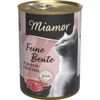 Produktbild von Miamor Feine Beute Fleischcocktail Katzenfutter Stückchen in Sauce für erwachsene Katzen 12 x 400 g getreidefrei mit hohem Fleischanteil - 12 x 400 g