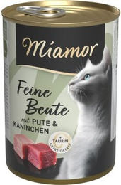 Produktbild von Miamor Feine Beute Katzen Nassfutter Pute und Kaninchen Adult Getreidefrei 12x400 g