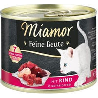 Produktbild von Miamor Feine Beute Katzen Nassfutter Rind Adult Getreidefrei 24x185 g - 24 x 185 g