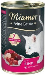 Produktbild von Miamor Feine Beute Katzen Nassfutter Rind Adult Getreidefrei 24x400 g - 24 x 400 g